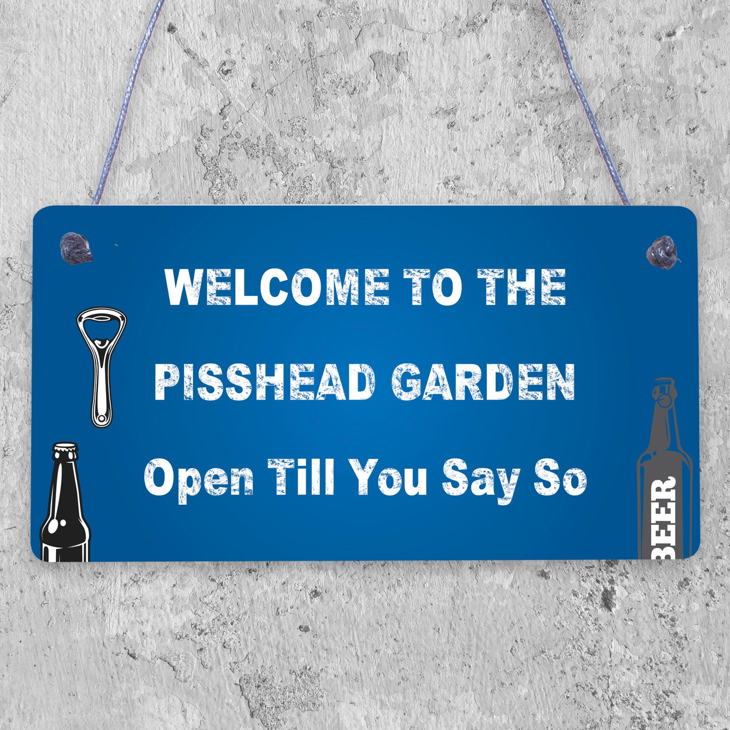 Funny Pisshead Garden Sign Welcome Plaque Home Bar Sign Alcohol Gift Beer Gin