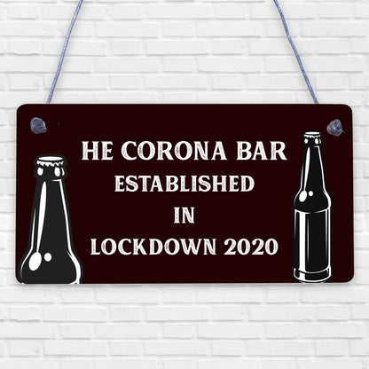 Funny Corona Bar Sign For Home Bar Garden Hanging Sign Alcohol Beer Gin Gift