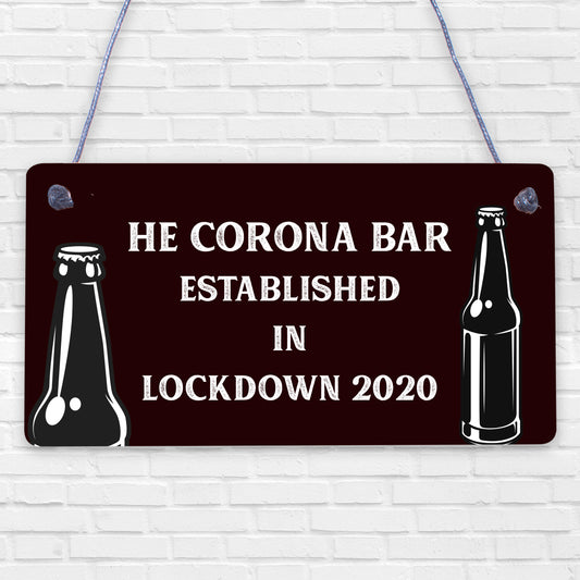 Funny Corona Bar Sign For Home Bar Garden Hanging Sign Alcohol Beer Gin Gift