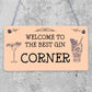 Best Gin Corner Sign Shabby Chic Home Bar Garden Shed Sign Alcohol Gin Gift