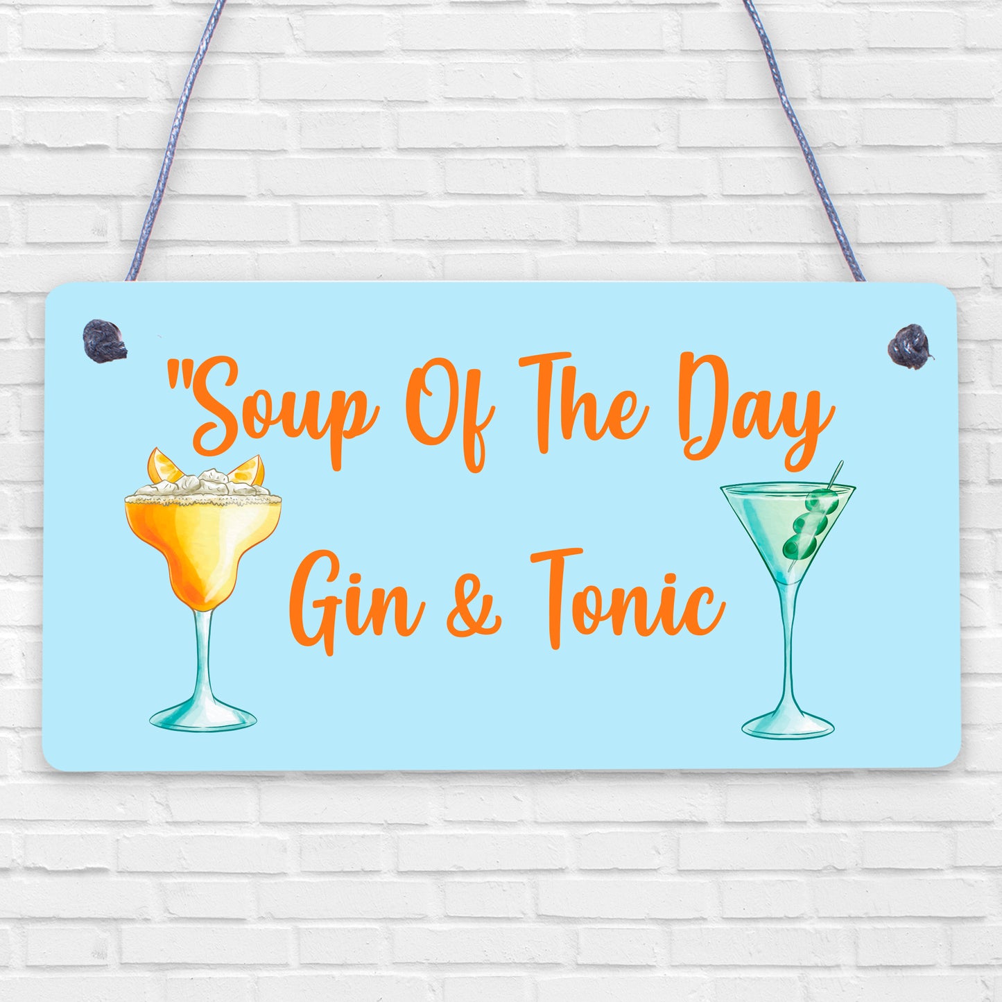 Gin &amp; Tonic Garden Home Bar Pub Plaque Funny Alcohol Sign Friendship Gin Gift