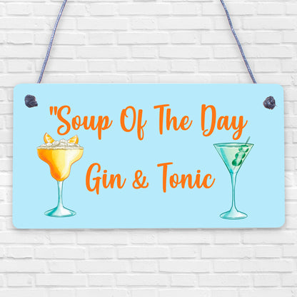 Gin &amp; Tonic Garden Home Bar Pub Plaque Funny Alcohol Sign Friendship Gin Gift