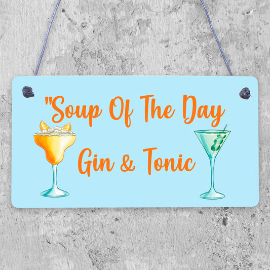 Gin &amp; Tonic Garden Home Bar Pub Plaque Funny Alcohol Sign Friendship Gin Gift