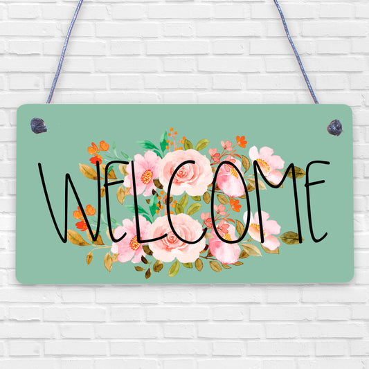 Welcome Sign Front Door Shed Garden SummerHouse Plaque Home Decor Friend Gift