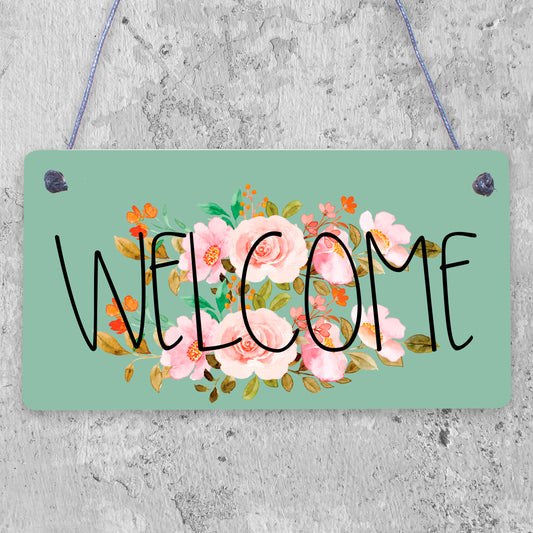 Welcome Sign Front Door Shed Garden SummerHouse Plaque Home Decor Friend Gift