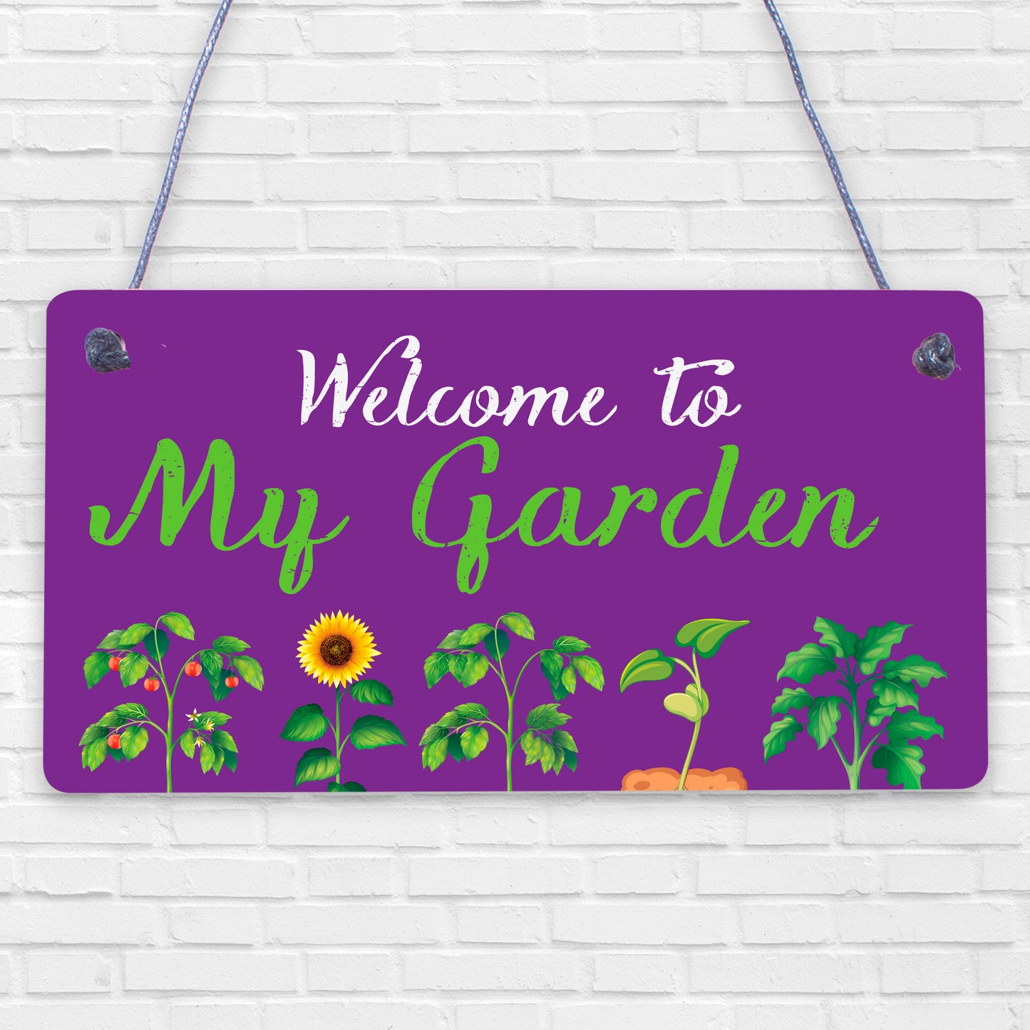 Garden Sign For Outdoor Welcome Sign Hanging Wall Door Plaque Home Gift