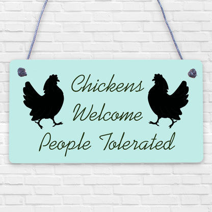 Funny Chicken Sign Hanging Sign Pet Sign Chicken Accessories Garden Plaque Gifts