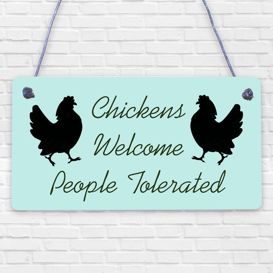 Funny Chicken Sign Hanging Sign Pet Sign Chicken Accessories Garden Plaque Gifts