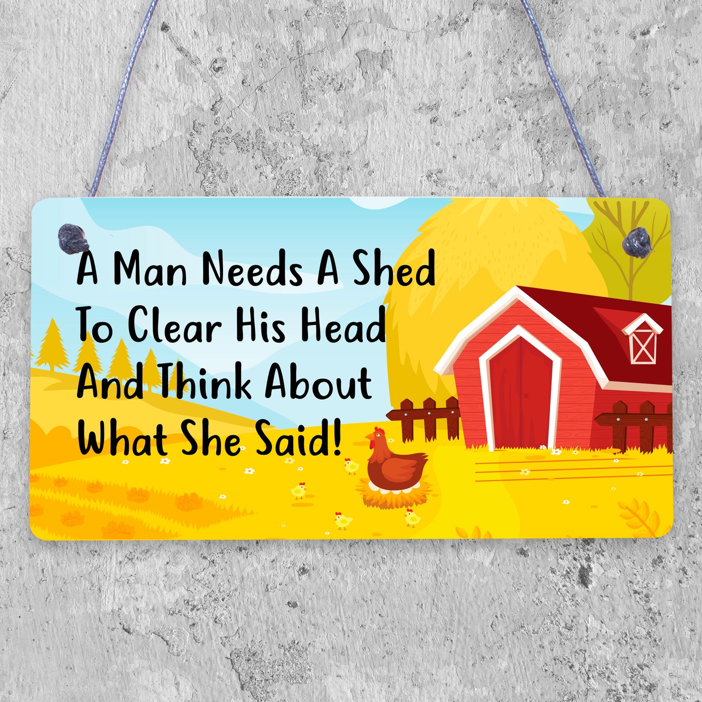 FUNNY Shed Sign Man Cave Garage Home Garden Husband Bar Pub Hanging Plaque Gift