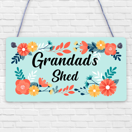 Grandad's Shed Man Cave Workshop Garden Tool Shed Hanging Plaque Home Gift Sign