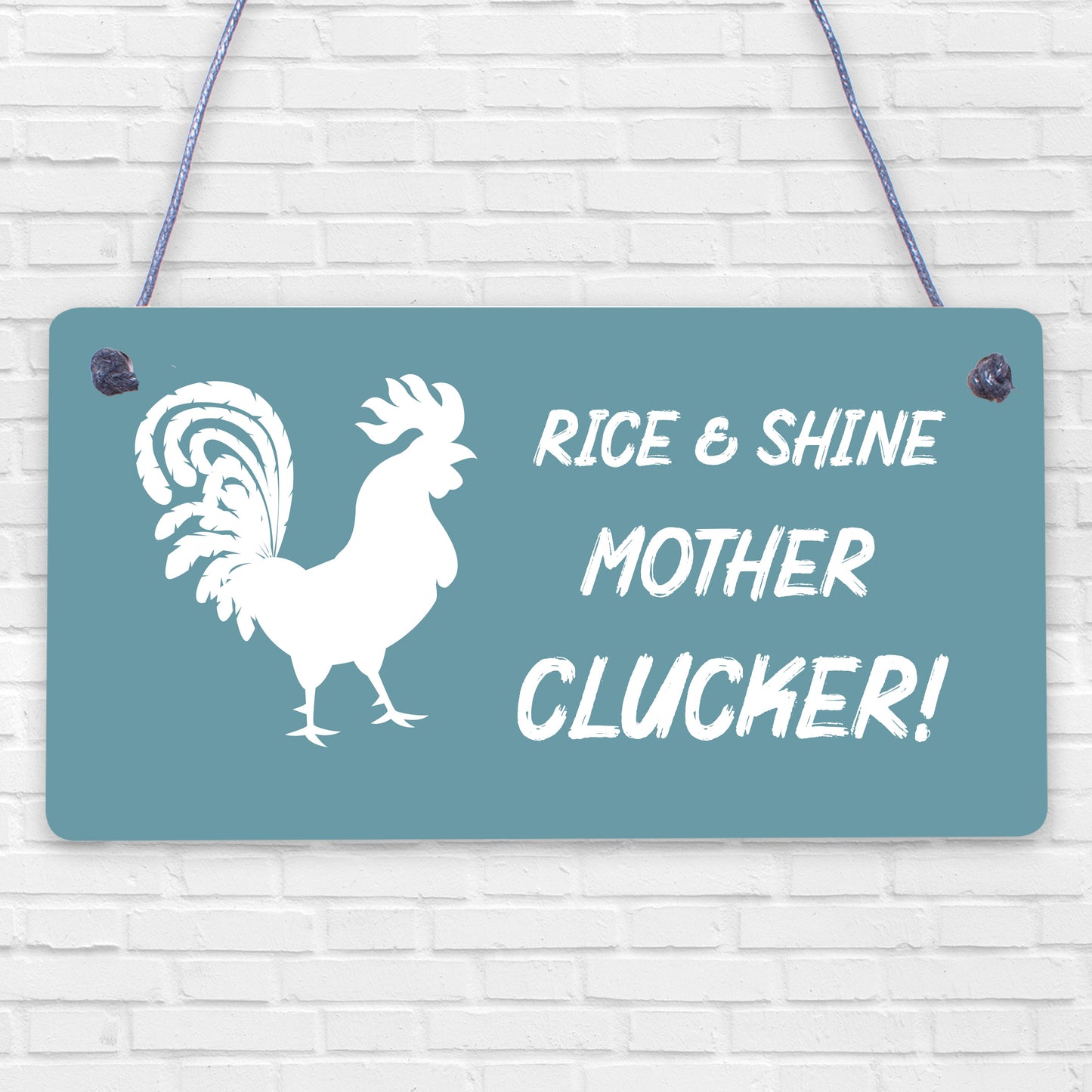 Funny Cockerel Rooster Plaque Sign Chicken Cock Hen House Coop Egg Garden Gift