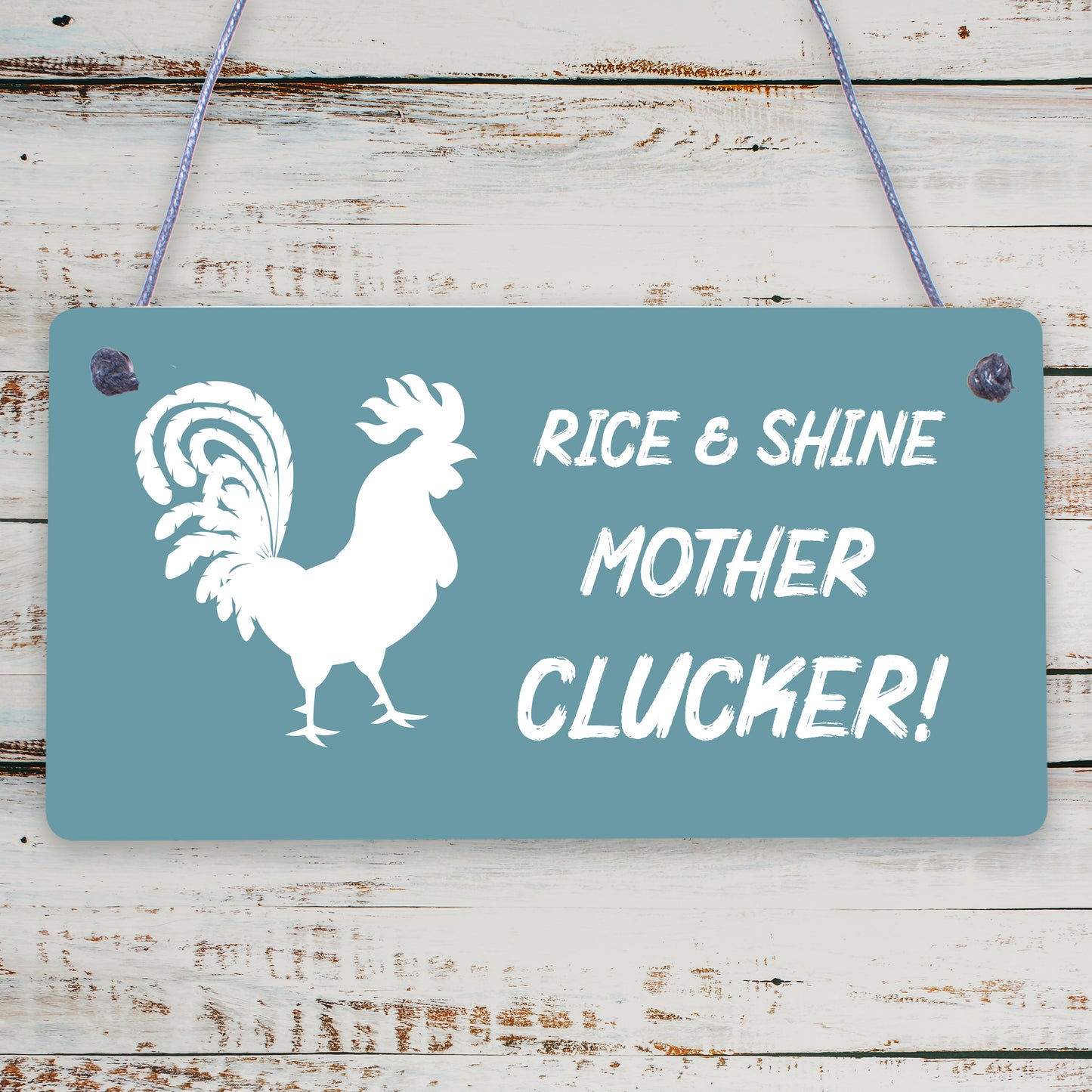 Funny Cockerel Rooster Plaque Sign Chicken Cock Hen House Coop Egg Garden Gift