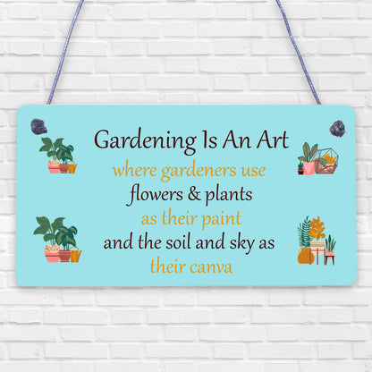 Gardening Art Novelty Hanging Plaques SummerHouse Signs Garden Shed Friend Gifts