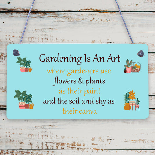 Gardening Art Novelty Hanging Plaques SummerHouse Signs Garden Shed Friend Gifts