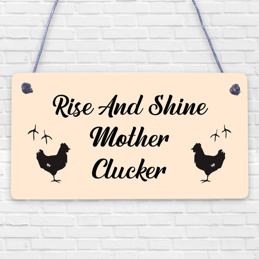 Funny Chicken Sign For Coop Hen House Garden Summerhouse Sign Home Decor