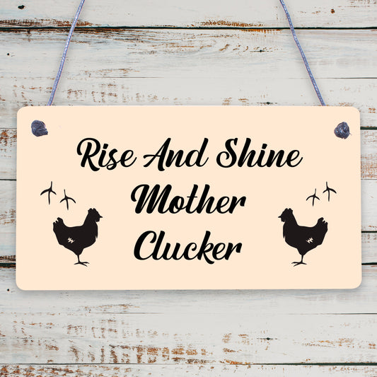 Funny Chicken Sign For Coop Hen House Garden Summerhouse Sign Home Decor