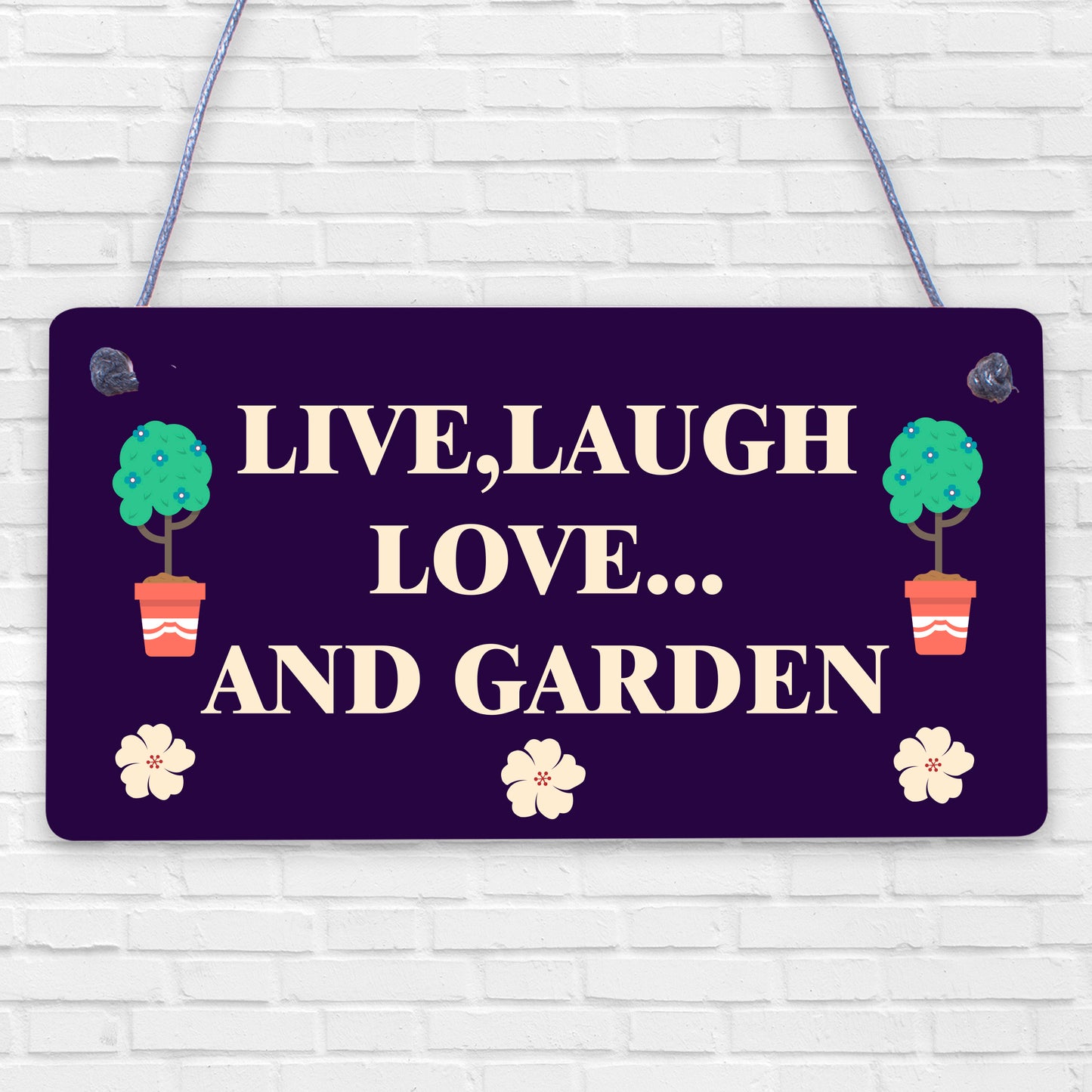 Decor Sign For Garden Novelty Garden Shed Summer House Hanging Floral Sign