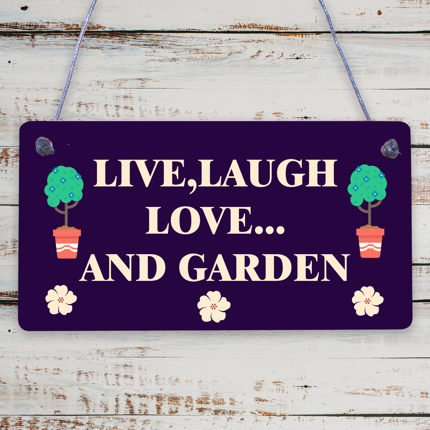 Decor Sign For Garden Novelty Garden Shed Summer House Hanging Floral Sign