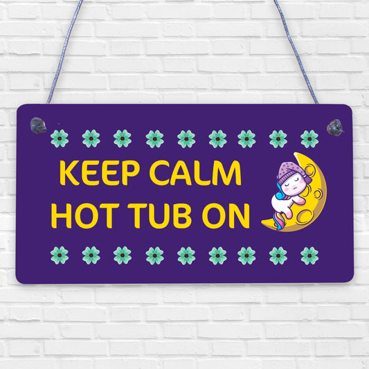 Hot Tub Sign Novelty Garden Summerhouse Plaque New Home Gifts Shed Plaque