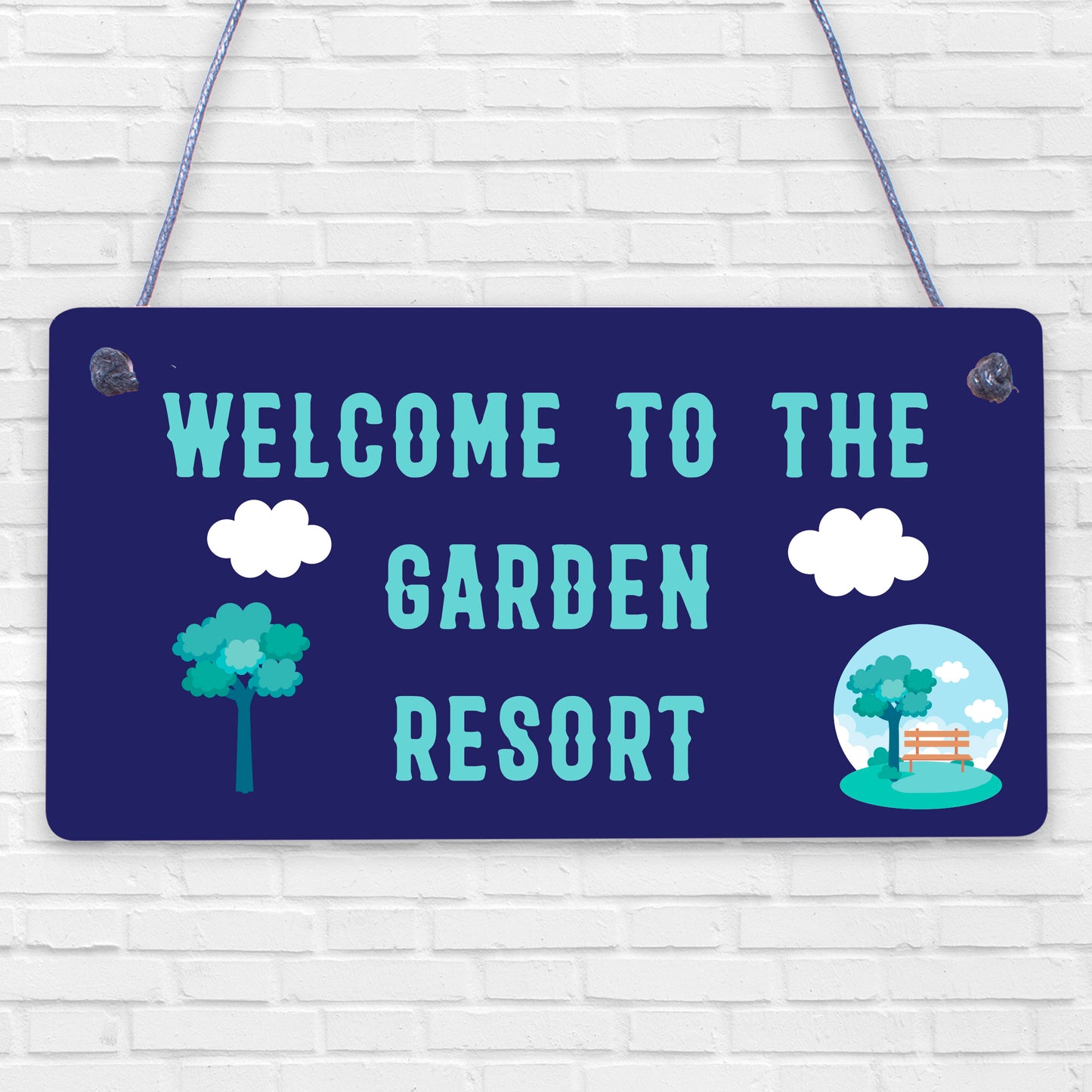 Funny Garden Sign GARDEN RESORT Summer Plaque New Home Gift Home Decor