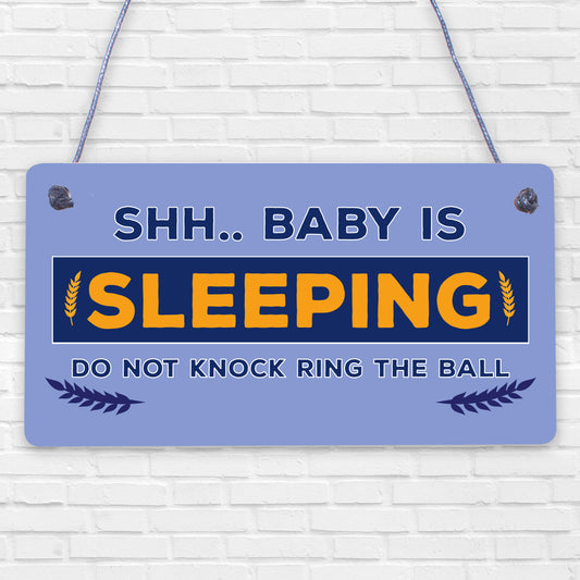 Shh.. Baby Is Sleeping Do Not Disturb Nursery Hanging Plaque Baby Door Cot Sign