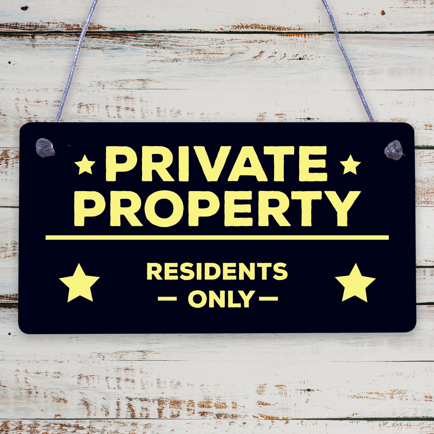 PRIVATE PROPERTY RESIDENTS ONLY Hanging Plaque NO PUBLIC RIGHT OF WAY Sign