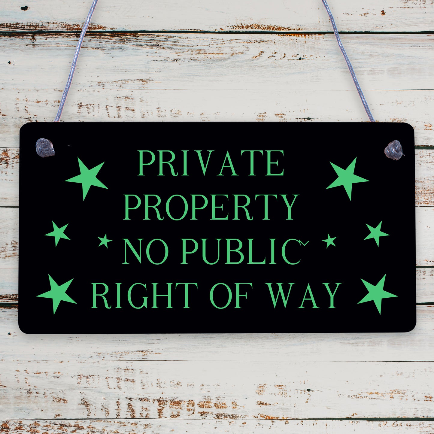 PRIVATE PROPERTY NO PUBLIC RIGHT OF WAY Outdoor Hanging Plaque NO PARKING Sign