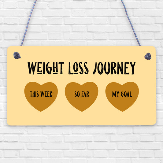 Weight Loss Tracker Chalkboard Hanging Sign Weight Watchers Progress Plaque