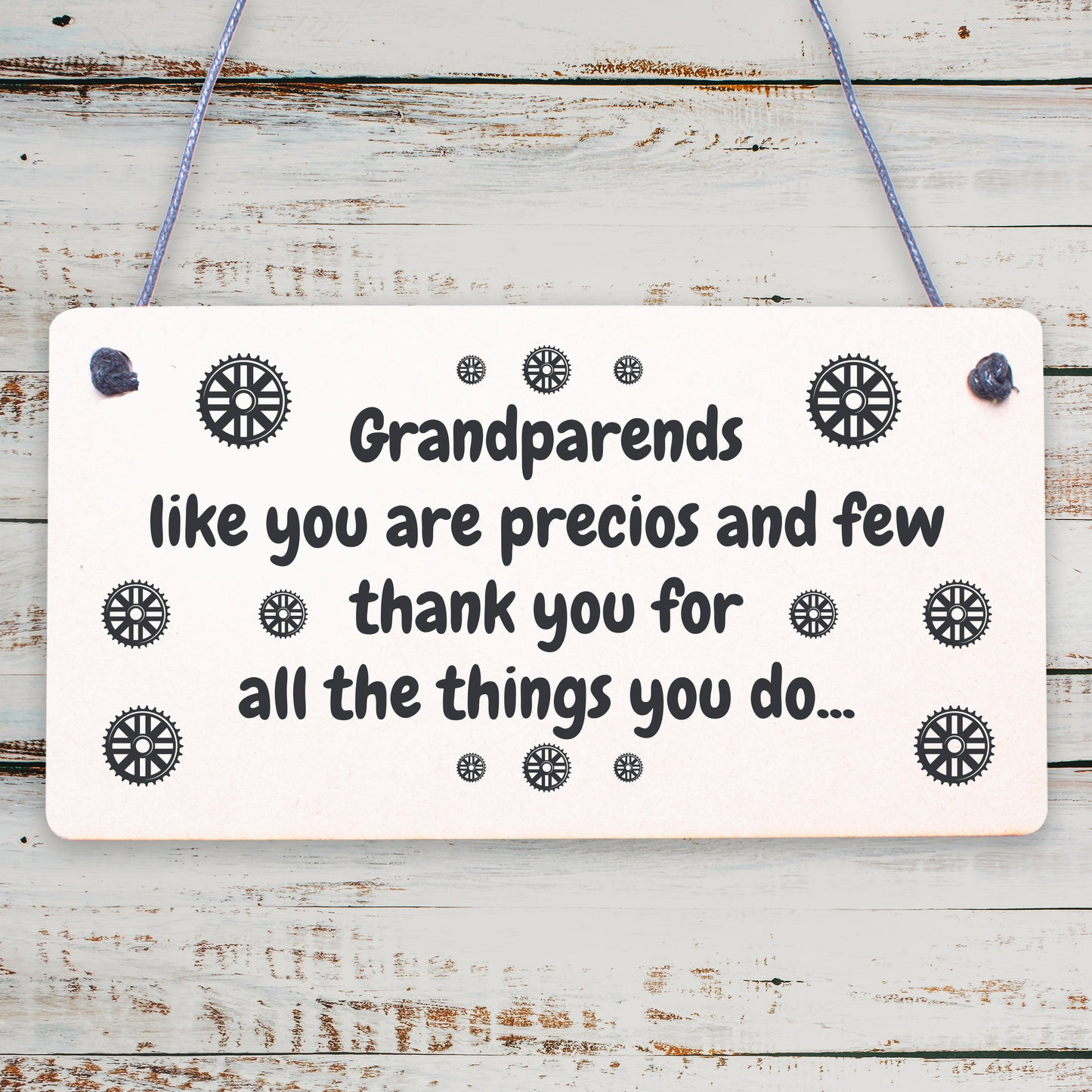 Grandparents Things You Do Wooden Hanging Plaque Shabby Chic Sign Love Gift