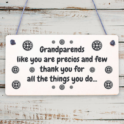 Grandparents Things You Do Wooden Hanging Plaque Shabby Chic Sign Love Gift