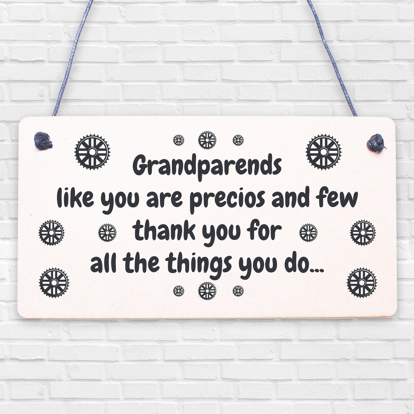 Grandparents Things You Do Wooden Hanging Plaque Shabby Chic Sign Love Gift