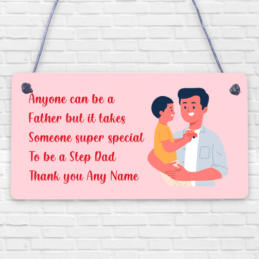 PERSONALISED Image Plaque For Step Dad Birthday Christmas Thank You Gift