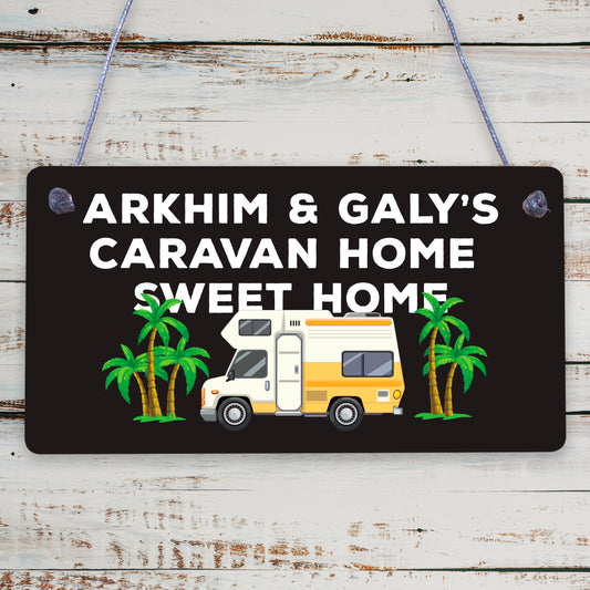 Hanging Sign For Caravan Personalised Home Decor Gift Caravan Lover Plaque