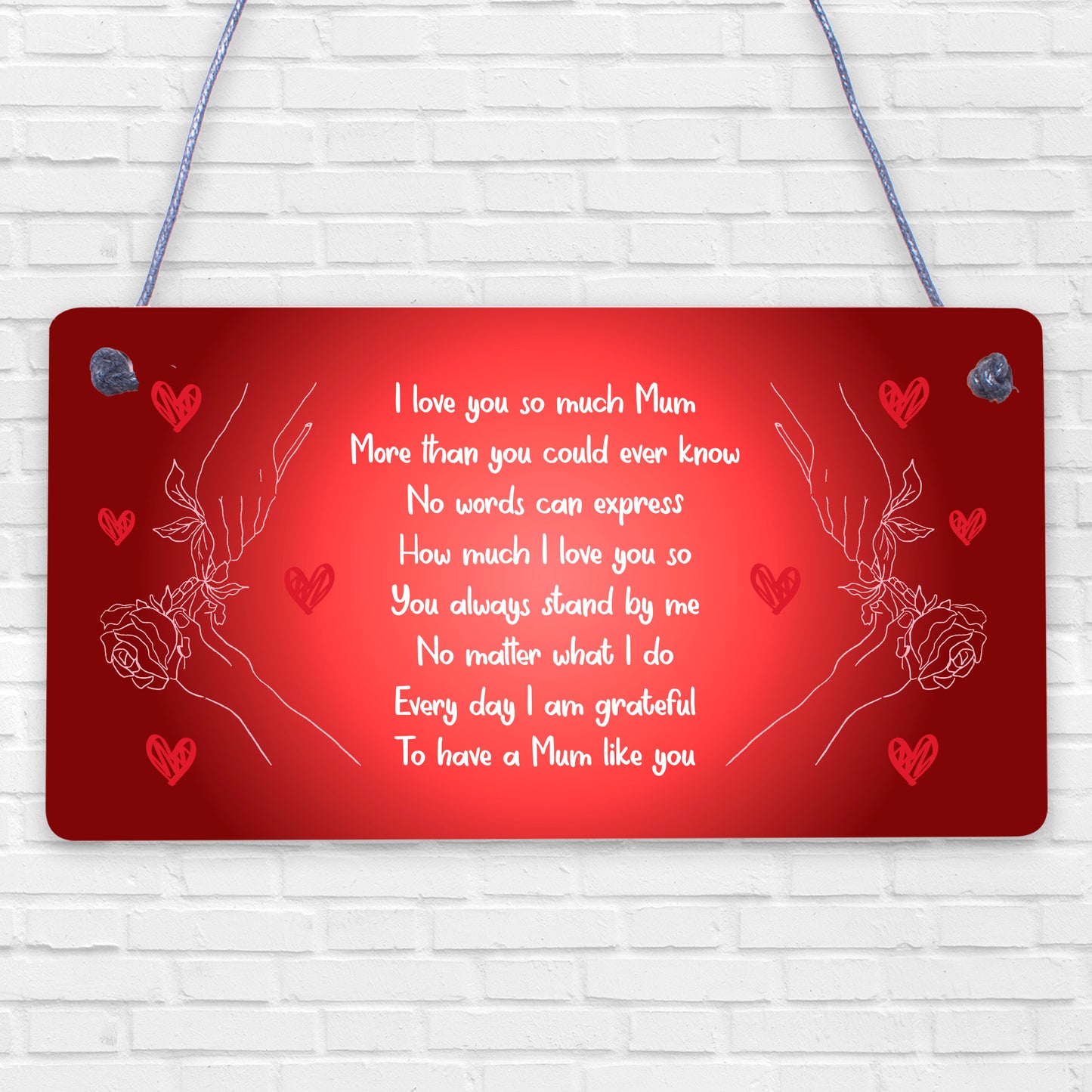 Mum Gift Personalised Hanging Plaque Gift For Mum Birthday Mothers Day Gift