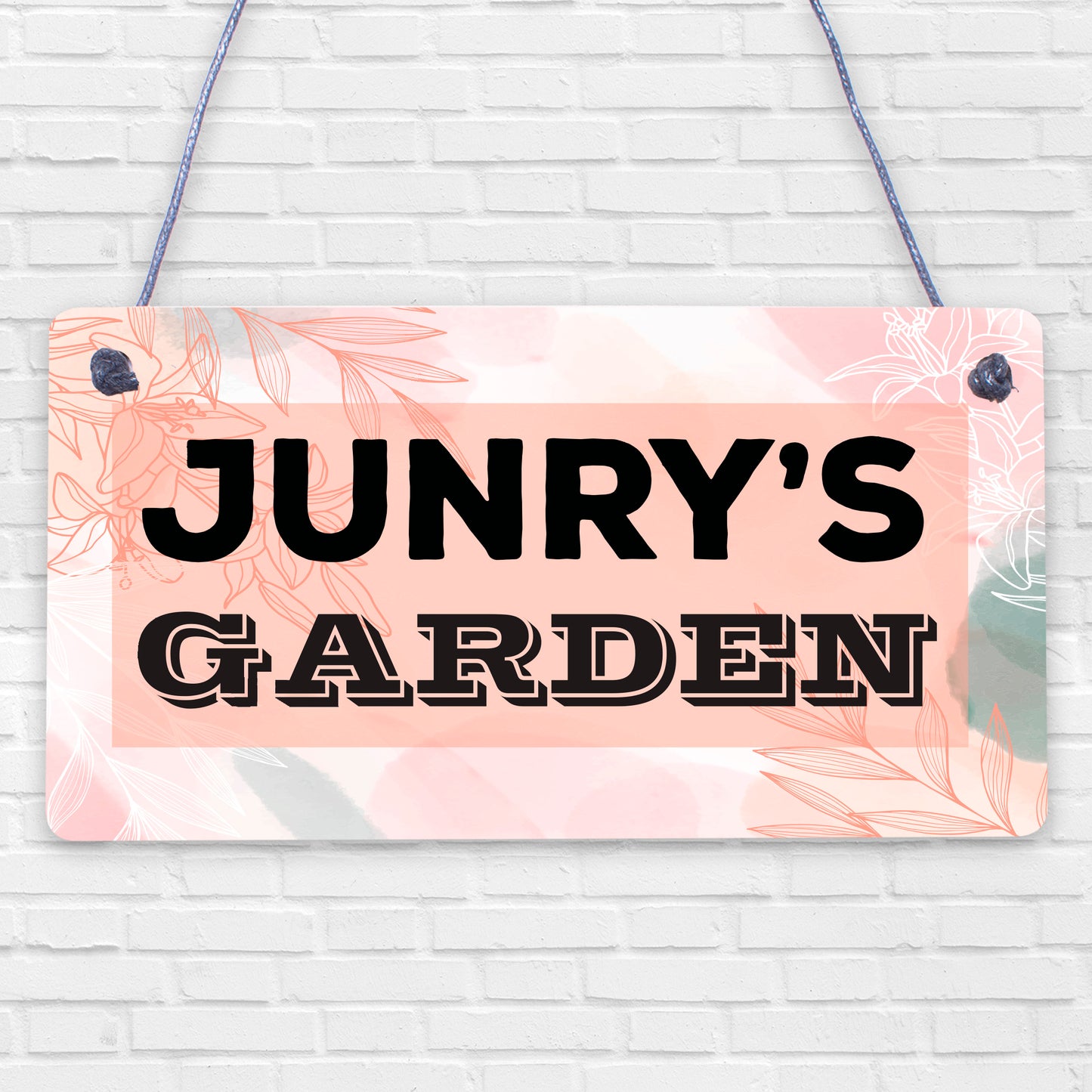 PERSONALISED Flowers Garden Plaque Any Name Text Garden Shed Wall Sign