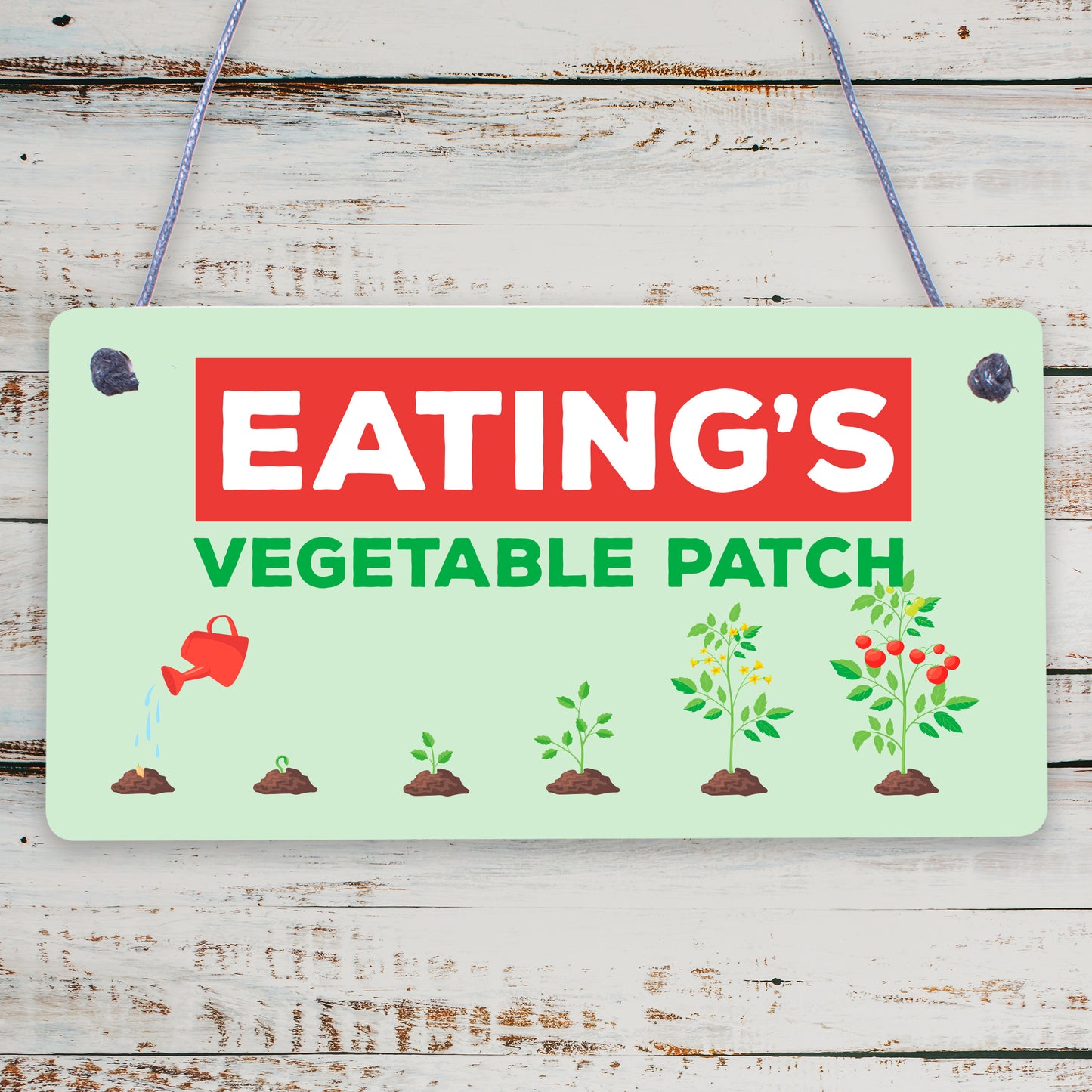 Personalised Vegetable Patch Sign Allotment Greenhouse Gifts Garden Signs