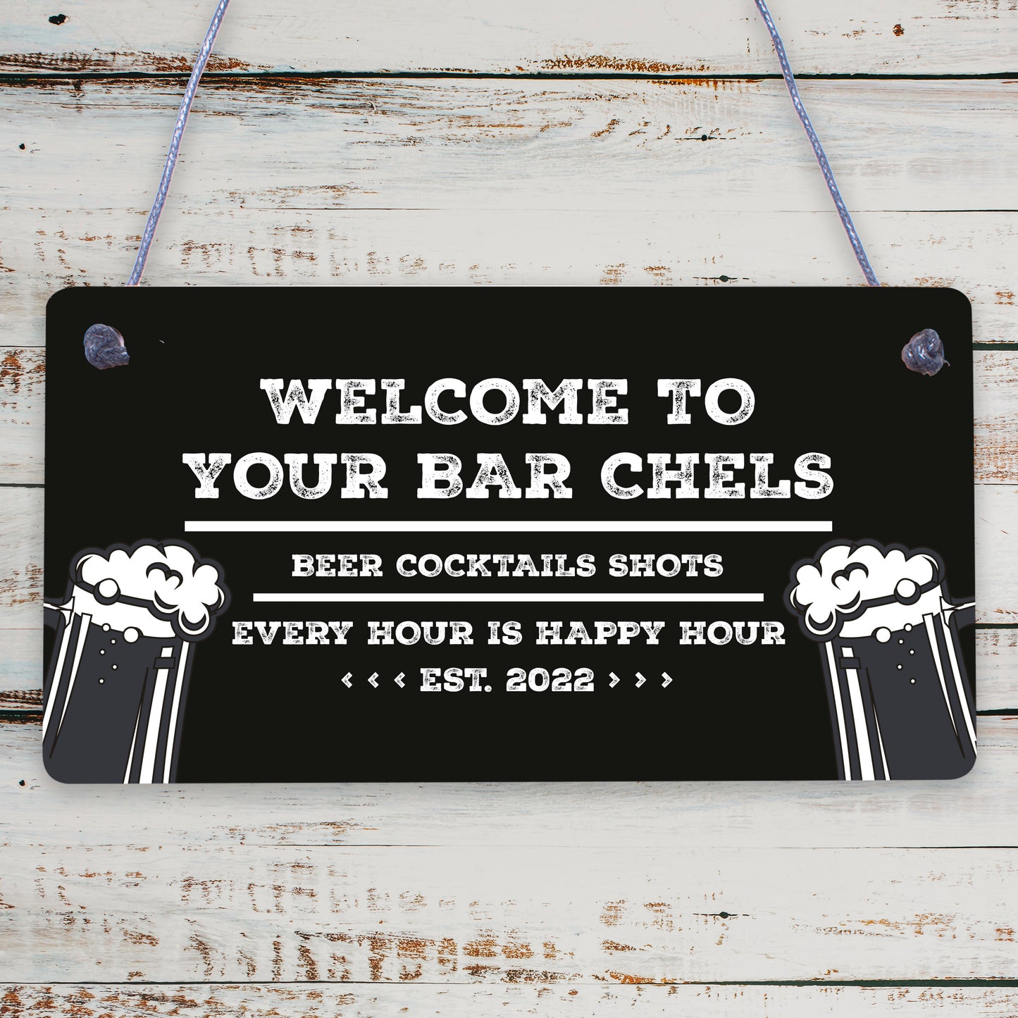 FUNNY PERSONALISED Bar Sign Hanging Man Cave Shed Garage Home Pub Sign