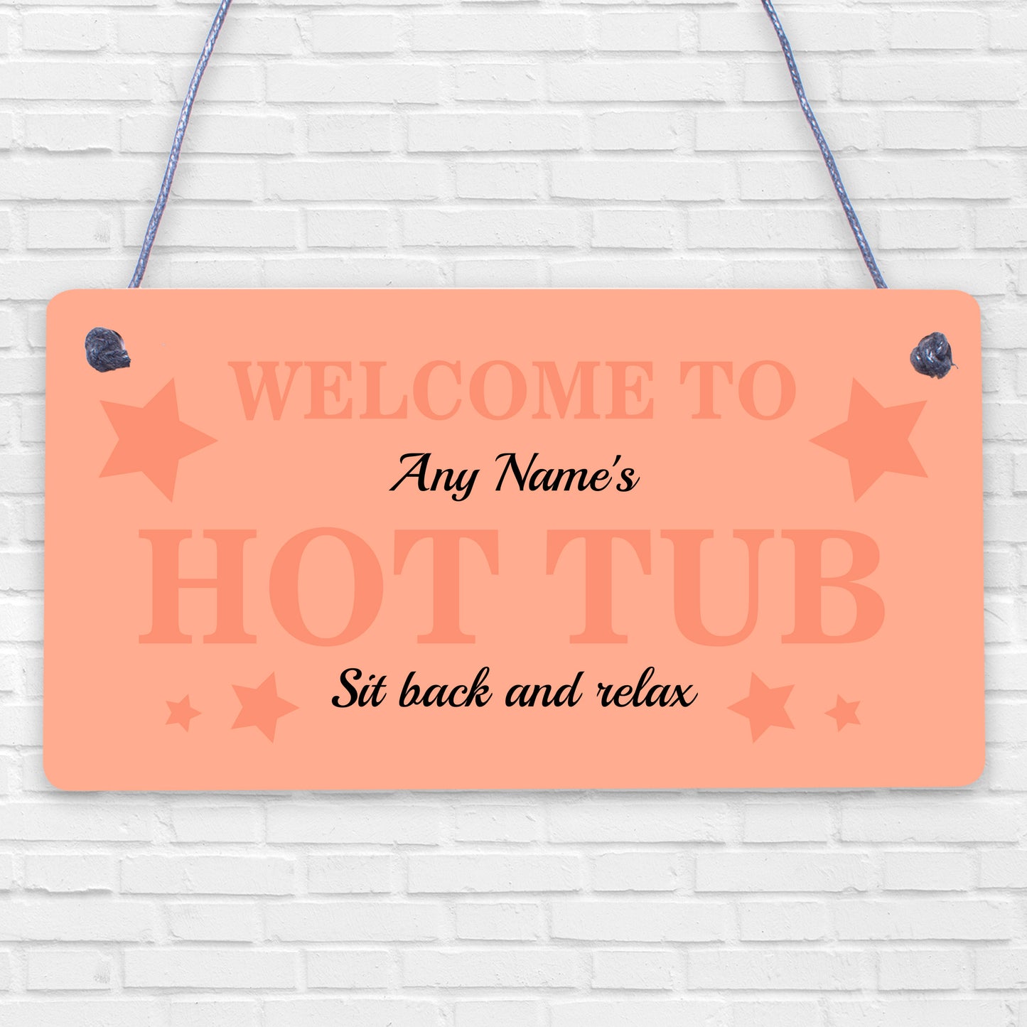 Shabby Chic HOT TUB Sign Personalised Garden Shed Summerhouse Sign Gift