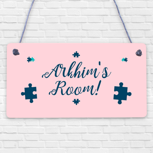 Personalised Door Space Theme Sign Kids Bedroom Grandson Son Nephew Boys