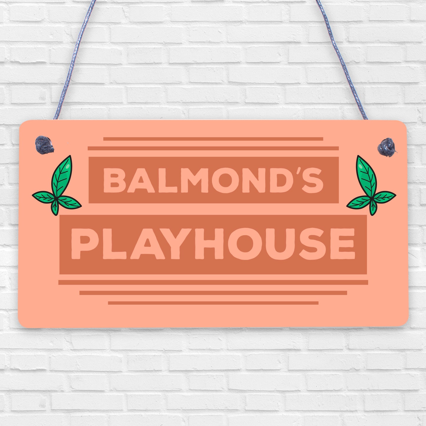 Playhouse Sign Personalised Garden Den Playroom Door Sign ANY words Gift