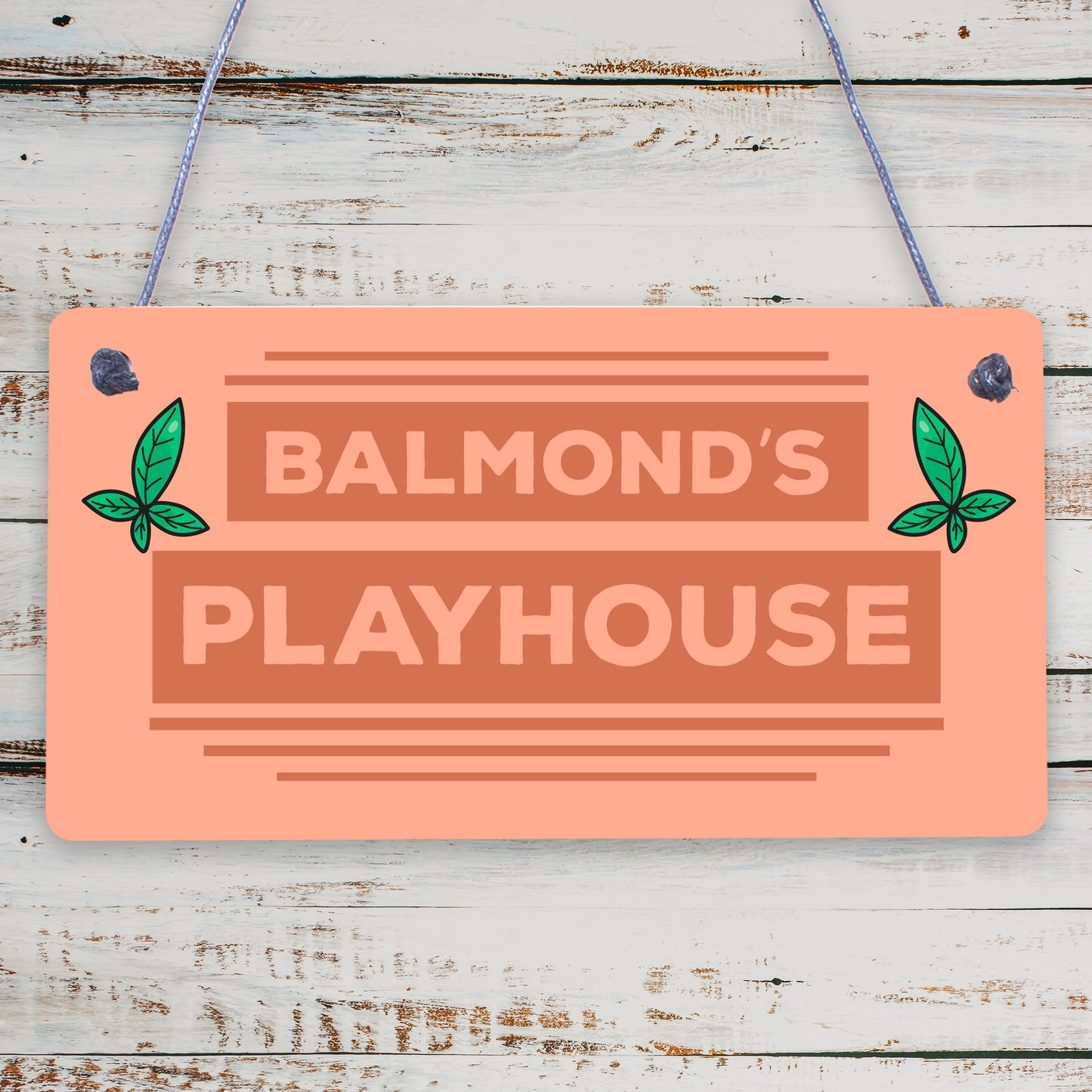 Playhouse Sign Personalised Garden Den Playroom Door Sign ANY words Gift