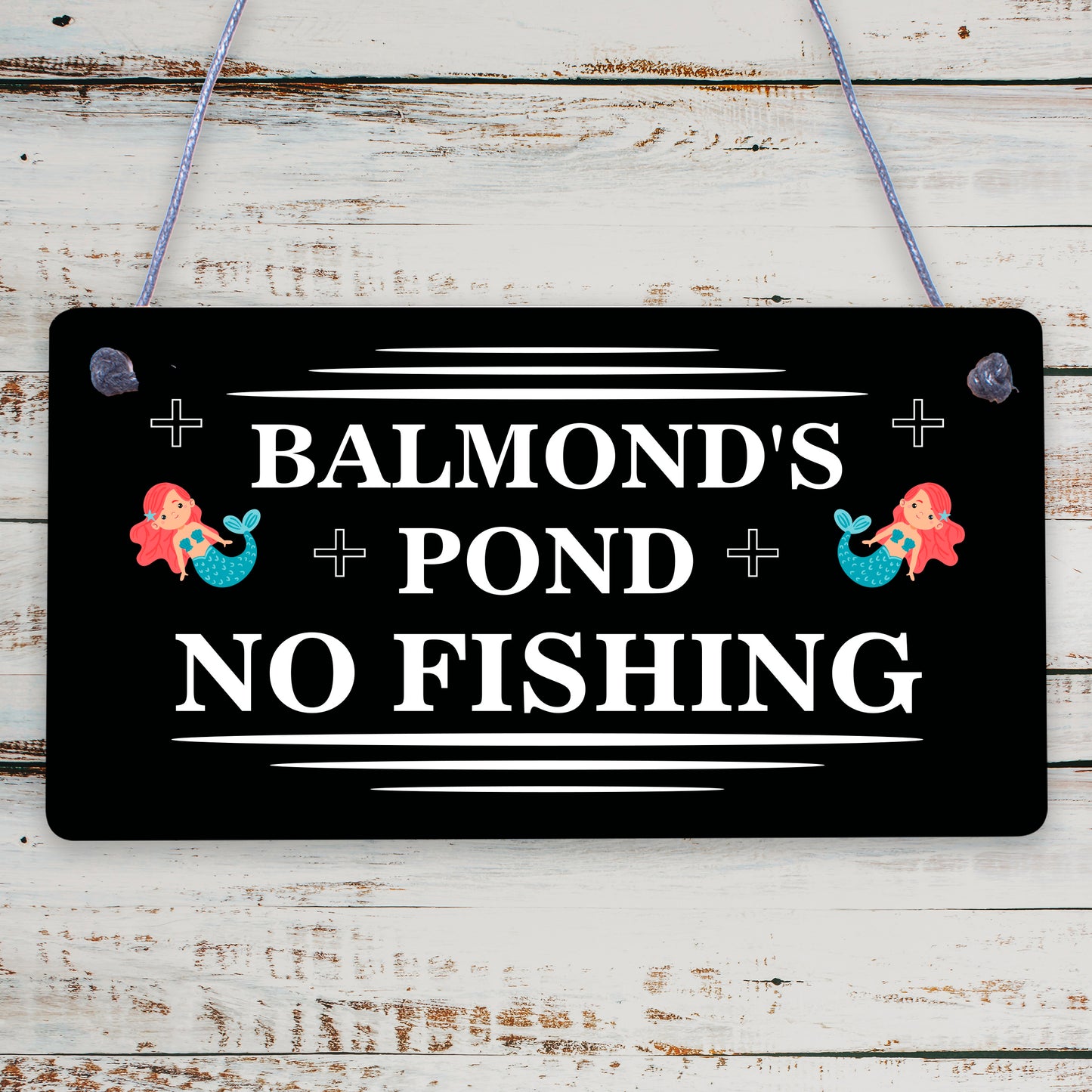 Personalised POND Sign Garden Summerhouse Shed Sign Home Decor Gift