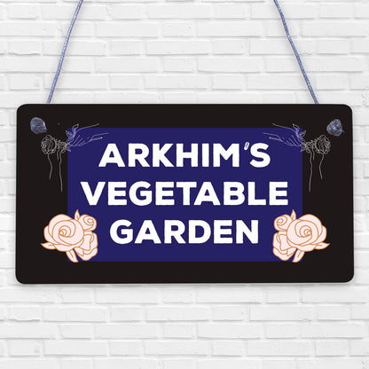 Vegetable Garden Personalised Hanging Allotment Greenhouse Garden Shed Sign