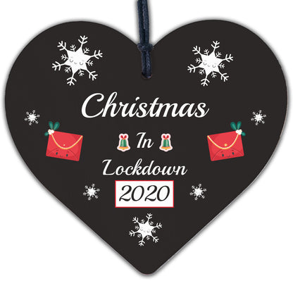 2020 Christmas Lockdown Mirror Acrylic Bauble Tree Decoration Gift Keepsake