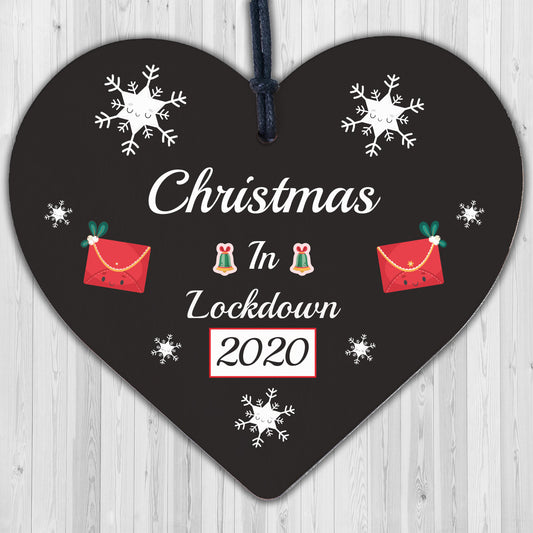 2020 Christmas Lockdown Mirror Acrylic Bauble Tree Decoration Gift Keepsake