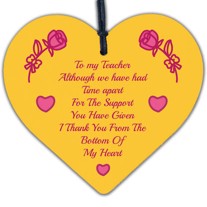 Lockdown Gift For Teacher Teaching Assistant Nursery Preschool Heart Thank You