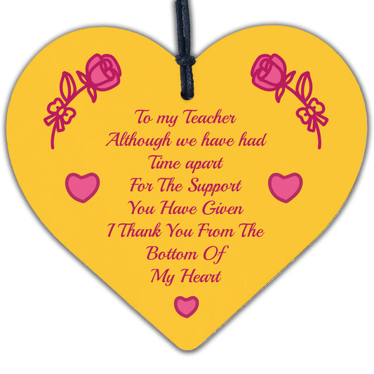 Lockdown Gift For Teacher Teaching Assistant Nursery Preschool Heart Thank You