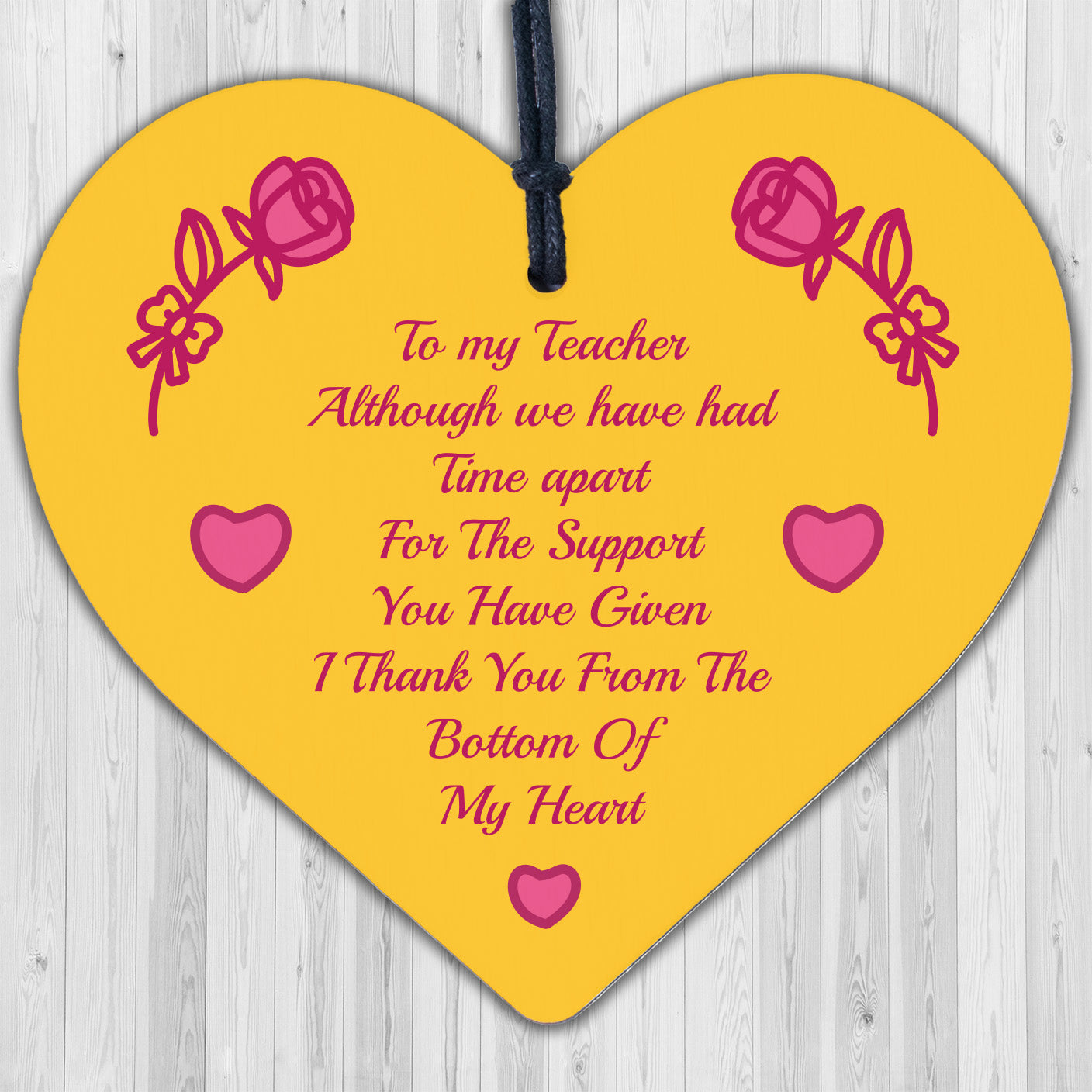 Lockdown Gift For Teacher Teaching Assistant Nursery Preschool Heart Thank You