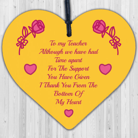 Lockdown Gift For Teacher Teaching Assistant Nursery Preschool Heart Thank You